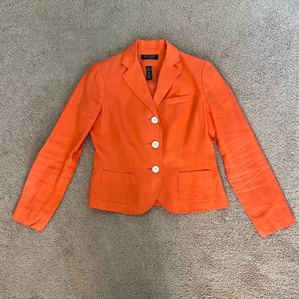 Ralph Lauren orange linen jacket